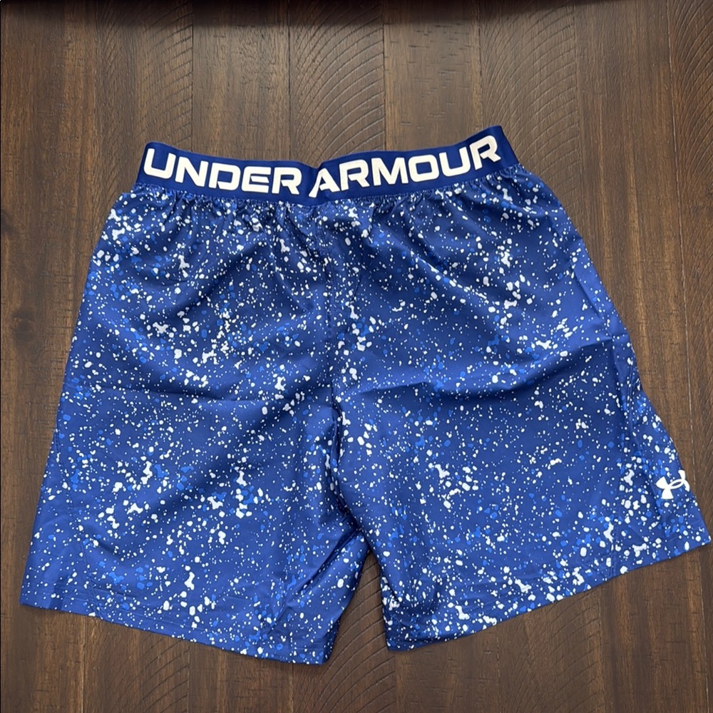 Under Armour Speckled Blue Shorts 7” Men’s Size Large - Picture 7 of 8
